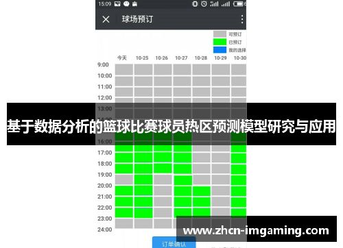 基于数据分析的篮球比赛球员热区预测模型研究与应用