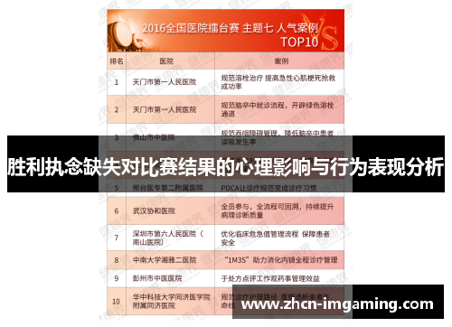 胜利执念缺失对比赛结果的心理影响与行为表现分析